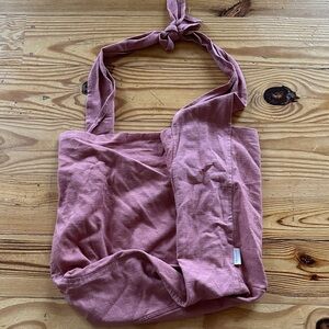 Casaluna Rose Linen Tote with Knotted Strap